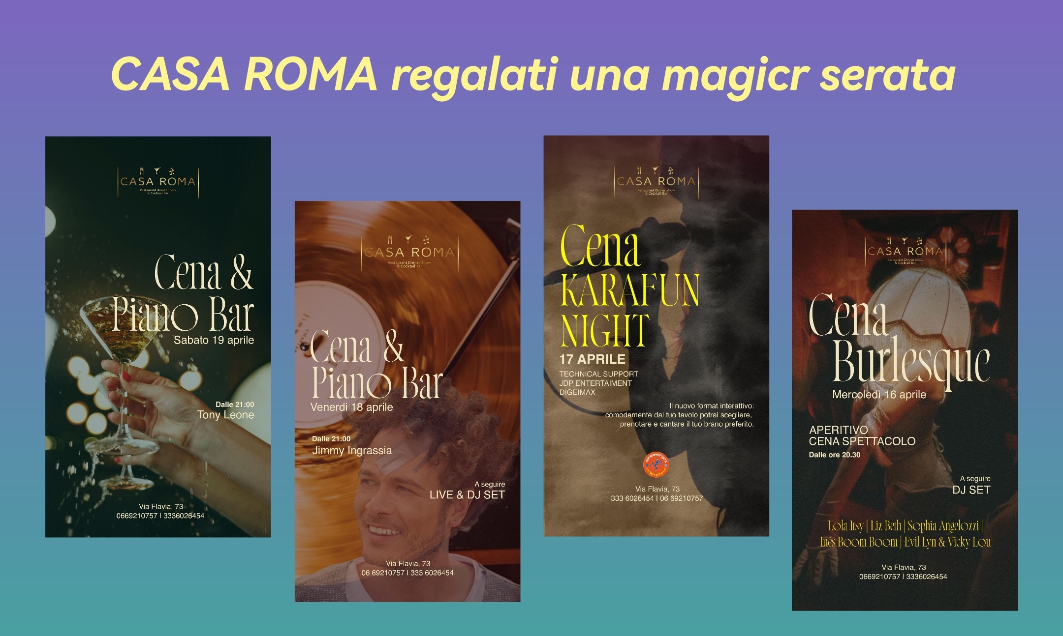 Cassa Rome CASA ROMA, E NON SOLO LA CENA È SERVITA – Mediafrequenza